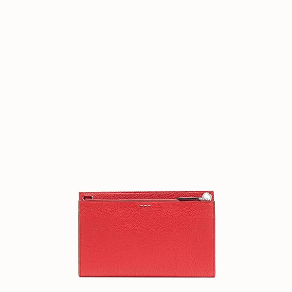 2019春夏新作【FENDI】FF モチーフ フラット レザー ポーチ 2色 9100705